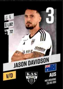 2023-24 Panini Belgium Pro League Stickers #106 Jason Davidson