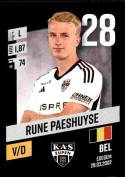 2023-24 Panini Belgium Pro League Stickers #110 Rune Paeshuyse