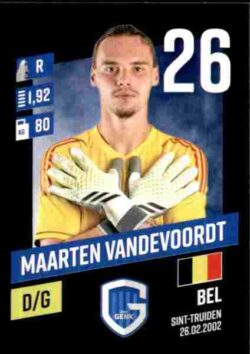 2023-24 Panini Belgium Pro League Stickers #123 Maarten Vandevoordt