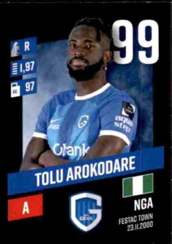 2023-24 Panini Belgium Pro League Stickers #138 Tolu Arokodare