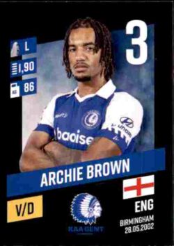 2023-24 Panini Belgium Pro League Stickers #149 Archie Brown