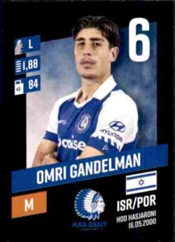 2023-24 Panini Belgium Pro League Stickers #153 Omri Gandelman