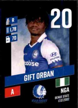 2023-24 Panini Belgium Pro League Stickers #159 Gift Orban