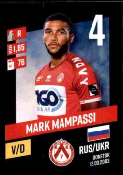 2023-24 Panini Belgium Pro League Stickers #168 Mark Mampassi