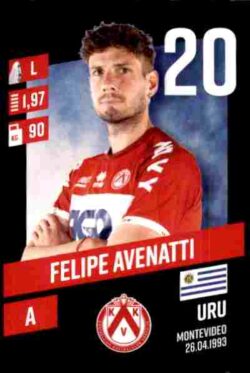 2023-24 Panini Belgium Pro League Stickers #180 Felipe Avenatti