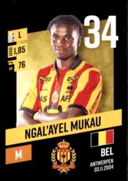 2023-24 Panini Belgium Pro League Stickers #191 Ngal'ayel Mukau