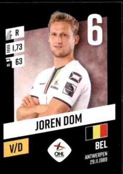 2023-24 Panini Belgium Pro League Stickers #206 Joren Dom