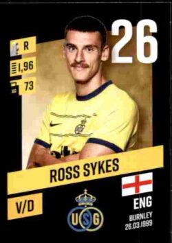 2023-24 Panini Belgium Pro League Stickers #244 Ross Sykes