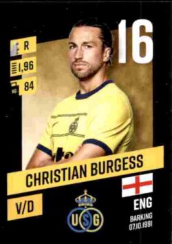 2023-24 Panini Belgium Pro League Stickers #245 Christian Burgess