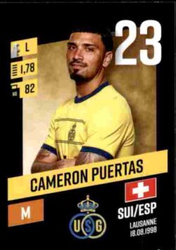 2023-24 Panini Belgium Pro League Stickers #256 Cameron Puertas