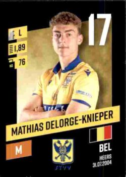 2023-24 Panini Belgium Pro League Stickers #292 Mathias Delorge-Knieper