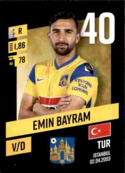 2023-24 Panini Belgium Pro League Stickers #309 Emin Bayram