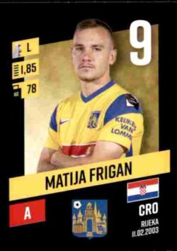 2023-24 Panini Belgium Pro League Stickers #319 Matija Frigan