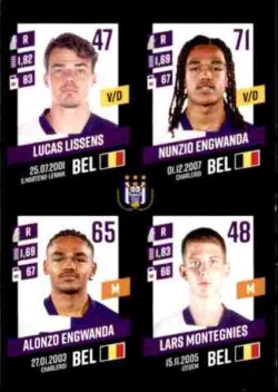 2023-24 Panini Belgium Pro League Stickers #323 Lissens-Engwanda-Engwanda-Montegnies