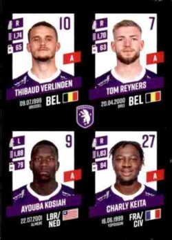 2023-24 Panini Belgium Pro League Stickers #330 Verlinden-Reyners-Kosiah-Keita