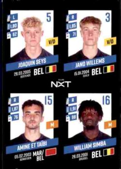 2023-24 Panini Belgium Pro League Stickers #338 Seys-Willems-Et Taïbi-Simba