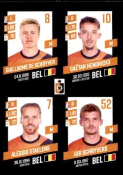 2023-24 Panini Belgium Pro League Stickers #344 De Schryver-Hendrickx-Staelens-Schryvers