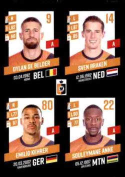 2023-24 Panini Belgium Pro League Stickers #345 De Belder-Braken-Kehrer-Anne