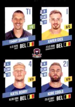 2023-24 Panini Belgium Pro League Stickers #347 Simons-Gies-Borry-Cools