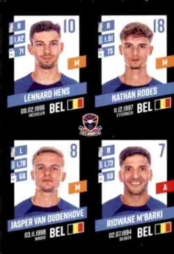 2023-24 Panini Belgium Pro League Stickers #349 Hens-Rodes-Van Oudenhove-MBarki