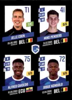 2023-24 Panini Belgium Pro League Stickers #357 Coen-Penders-Caicedo-Kongolo