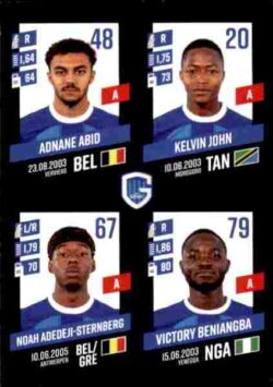 2023-24 Panini Belgium Pro League Stickers #360 Abid-John-Adedeji-Sternberg-Beniangba