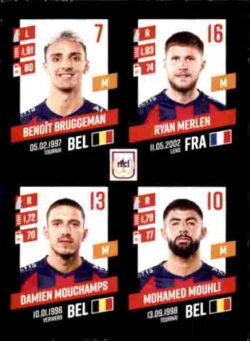 2023-24 Panini Belgium Pro League Stickers #364 Bruggeman-Merlen-Mouchamps-Mouhli