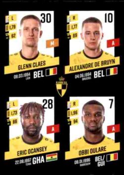 2023-24 Panini Belgium Pro League Stickers #370 Claes-De Bruyn-Ocansey-Oulare