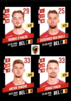 2023-24 Panini Belgium Pro League Stickers #378 D'haese-Van Daele-Tanghe-Vinck