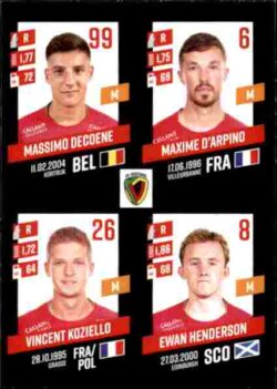 2023-24 Panini Belgium Pro League Stickers #379 Decoene-D'Arpino-Koziello-Henderson