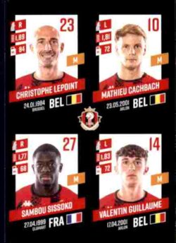 2023-24 Panini Belgium Pro League Stickers #389 Lepoint-Cachbach-Sissoko-Guillaume