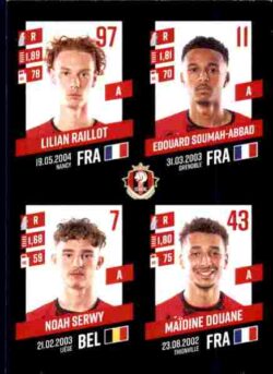 2023-24 Panini Belgium Pro League Stickers #390 Raillot-Soumah Abbad-Serwy-Douane