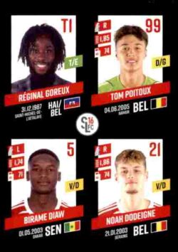 2023-24 Panini Belgium Pro League Stickers #392 Goreux-Poitoux-Diaw-Dodeigne