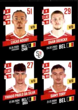 2023-24 Panini Belgium Pro League Stickers #393 Nouby-Dierckk-Paulo Da Silva-Tory