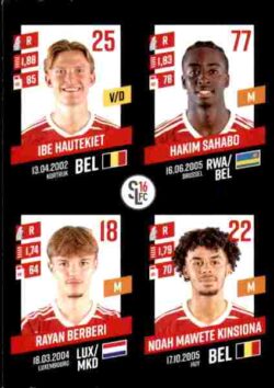 2023-24 Panini Belgium Pro League Stickers #394 Hautekiet-Sahabo-Berber-Mawete Kinsiona