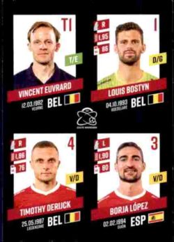 2023-24 Panini Belgium Pro League Stickers #397 Euvrard-Bostyn-Derijck-López