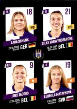 2023-24 Panini Belgium Pro League Stickers #403 Schenk-Vanwynsberghe-Jacobs-Matavkova