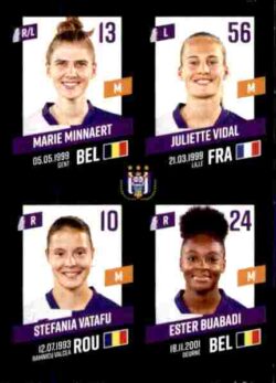 2023-24 Panini Belgium Pro League Stickers #404 Minnaert-Vidal-Vatafu-Buabadi