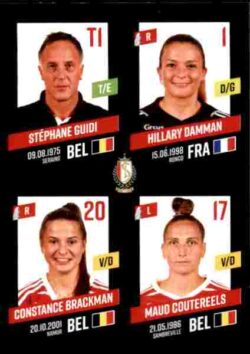 2023-24 Panini Belgium Pro League Stickers #412 Guidi-Damman-Brackman-Coutereels