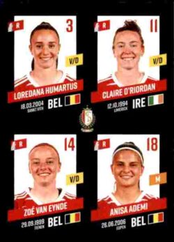 2023-24 Panini Belgium Pro League Stickers #413 Humartus-O'Riordan-Van Eynde-Demi