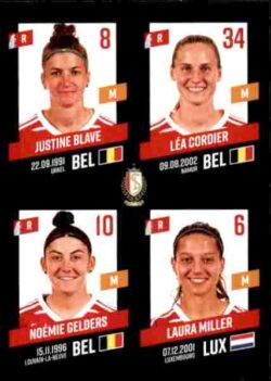 2023-24 Panini Belgium Pro League Stickers #414 Blave-Cordier-Gelders-Miller