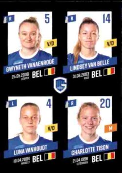 2023-24 Panini Belgium Pro League Stickers #418 Vanaenrode-Van Belle-Vanhoudt-Tison