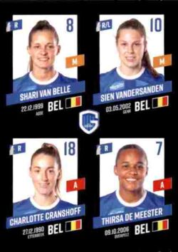 2023-24 Panini Belgium Pro League Stickers #419 Van Belle-Vandersanden-Cranshoff-De Meester