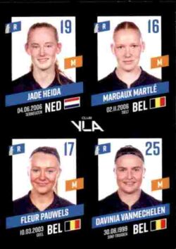 2023-24 Panini Belgium Pro League Stickers #424 Heida-Martlé-Pauwels-Vanmechelen