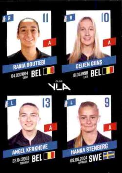 2023-24 Panini Belgium Pro League Stickers #425 Boutiebi-Guns-Kerkhove-Stenberg