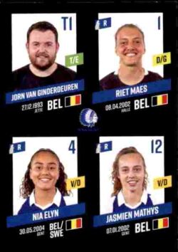 2023-24 Panini Belgium Pro League Stickers #427 Van Ginderdeuren-Maes-Elyn-Mathys