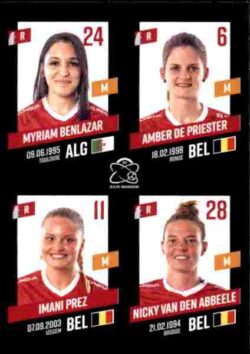 2023-24 Panini Belgium Pro League Stickers #434 Benlazar-De Priester-Prez-Van Den Abbeele