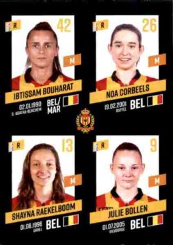 2023-24 Panini Belgium Pro League Stickers #444 Bouharat-Corbeels-Raekelboom-Bollen