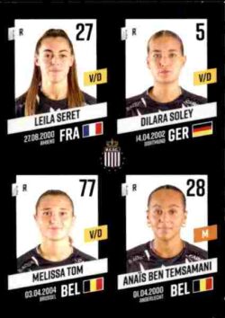 2023-24 Panini Belgium Pro League Stickers #448 Seret-Soley-Tom-Ben Temsamani