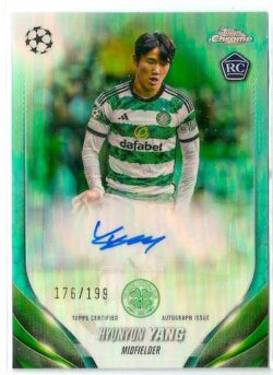 2023-24 Topps Chrome UEFA Club Competitions #CA-JP Aqua Autographs Hyunyun Yang SN199